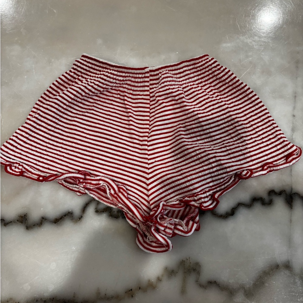 Zara Red and White Striped Kids Shorts